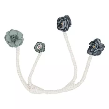 Креативный шнур для штор в виде цветка розы, закручивающийся зажим, пряжка для гостиной, спальни, подхваты для штор, декоративная панель для дома синий