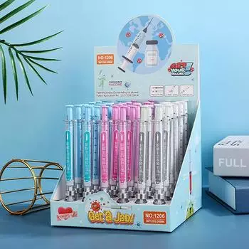 Креативный шприц, моделирующий нейтральную ручку, гелевые ручки для подписи, милая канцелярская ручка OneSize