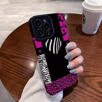 Креативный силиконовый кожаный чехол с леопардовым принтом для iPhone 13 14 15 Pro Max Plus 11 12 Mini X XS XR 7 8 SE противоударный полный чехол For iPhone11 Pro Max