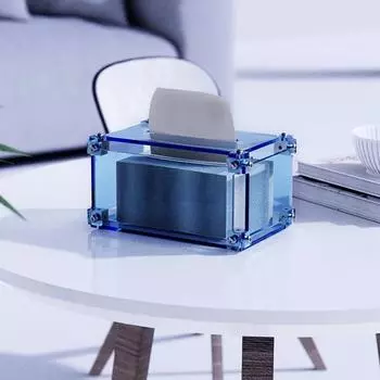 Креативный скандинавский стиль Ins Креативная акриловая прозрачная коробка для салфеток Бумажная коробка для дома Гостиная Спальня Ресторан Скандинавское хранение серый