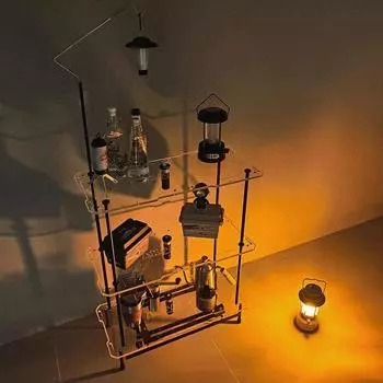 Креативный складной стол для кемпинга на открытом воздухе, акриловый стол для хранения вещей, многофункциональный прозрачный, без фонарей для кемпинга