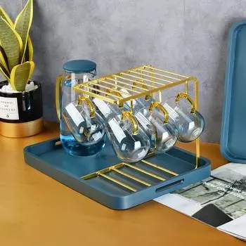 Креативный сливной держатель, подстаканник, стеллаж для хранения, стеклянные чашки, перевернутый кухонный органайзер, полка для хранения, аксессуары
