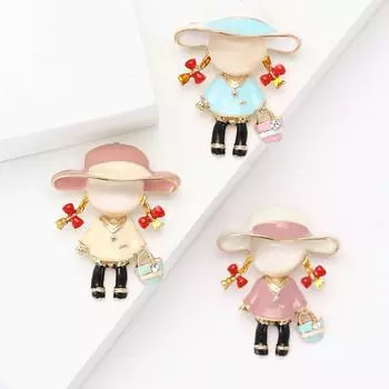 Креативный сплав эмаль лоли стиль брошь модный дизайн женская одежда корсаж украшение булавка