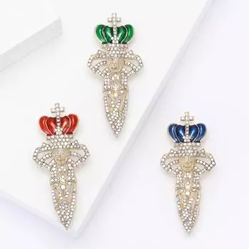 Креативный сплав череп корона меч брошь высокого класса изящный мужской и женский костюм кардиган корсаж аксессуары булавка