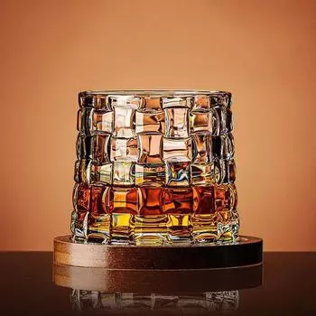 Креативный стакан для иностранных спиртных напитков с основанием, стакан для виски, вращающийся стакан для бренди с декомпрессией 280ml