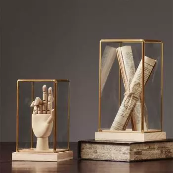 Креативный свет Роскошный скандинавский стеклянный колпак Украшения Гостиная ТВ Шкаф Кабинет Винный шкаф Входной стол Рабочий стол Домашний Мягкий декор high plus book roll