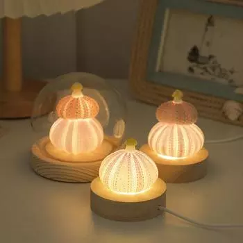 Креативный светодиодный грибной ночник в виде ракушки, прикроватное украшение для спальни, настольная лампа, подарок на день рождения, светящийся маленький подарочный орнамент