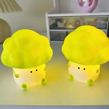 Креативный светодиодный ночник в виде капусты, прикроватный светильник для спальни, настольный светильник с мягким эффектом сна, индивидуальный декоративный ночной светильник, подарок Green