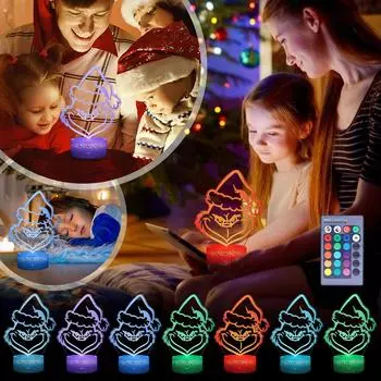 Креативный светодиодный визуальный свет рождественский подарок ночник на прикроватной тумбочке One Size