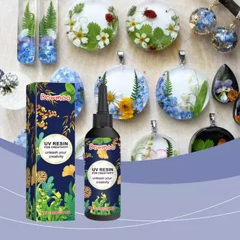 Креативный УФ-клей на основе смолы, быстроотверждаемая смола для изготовления ювелирных изделий, украшение процесса изготовления, твердый прозрачный клей, активная смола, отверждаемая солнечным светом, 200 мл