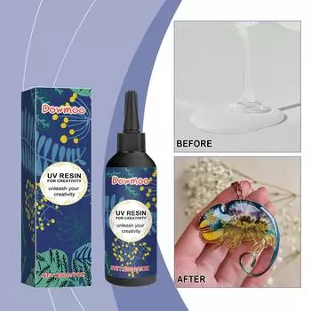Креативный УФ-клей на основе смолы, быстроотверждаемая смола для изготовления ювелирных изделий, украшение процесса изготовления, твердый прозрачный клей, активная смола, отверждаемая солнечным светом, 200 мл One Size синий