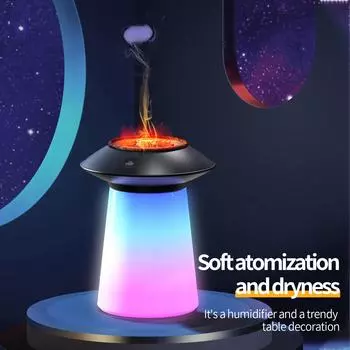 Креативный Ufo беспроводной увлажнитель воздуха 760 мл большой емкости портативный USB перезаряжаемый аккумулятор 1200 мАч арома-увлажнитель-диффузор