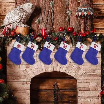 Креативный узор со следами снежинок Рождественские носки Рождественское украшение