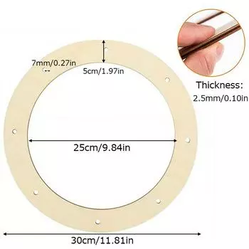 Креативный венок из дерева, круг, кольцо, венок ручной работы, свадебный и праздничный декор для дома 1pc