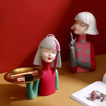 Креативный вход для девочки, украшение для хранения ключей, легкая роскошная гостиная, тумба под телевизор, украшение для дома, прикроватный столик, маленькие украшения