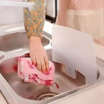 Креативный водный барьер, кухонный аксессуар для овощей, предотвращает разбрызгивание воды, сплошной цвет, брызгозащищенный гаджет с клапаном для раковины белый