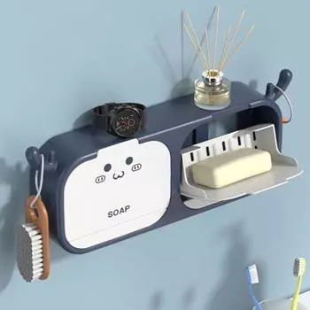 Креативный водонепроницаемый бездыроколный клапан мультяшный сливной ящик для хранения мыльница держатель для мыла аксессуары для ванной комнаты