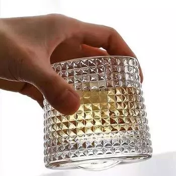 Креативный вращающийся дизайн, стакан для виски, чашка для иностранного вина, специальный стеклянный стакан