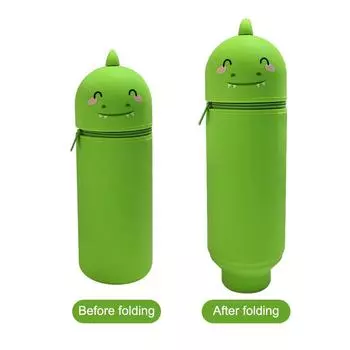 Креативный высококачественный мультяшный пенал в виде панды, силиконовый, в форме животного, складной, на молнии, сумка для хранения канцелярских принадлежностей