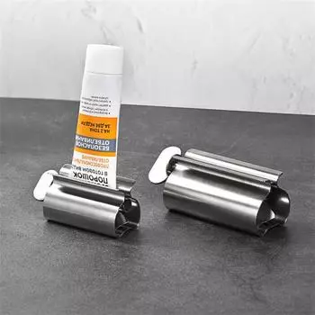 Креативный выжиматель тюбика зубной пасты Простой ролик для зубной пасты из нержавеющей стали Экономящий труд отжимщик тюбика зубной пасты Очищающее устройство Пресс