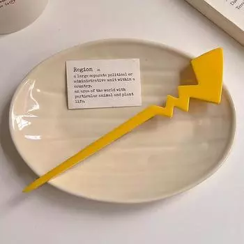 Креативный желтый хвост, милая молния, заколка для волос, персональная заколка для волос в виде хвоста Пикачу из аниме, для женщин и девочек, аксессуары для волос OneSize