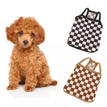 Креативный жилет для домашних животных, дышащая универсальная летняя одежда, топ на слинге для домашних животных XS черный белый