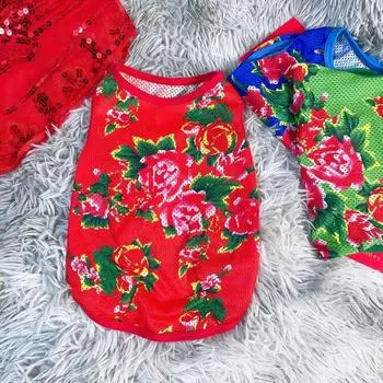 Креативный жилет для домашних животных XS-XXL, футболка для кошек, летняя одежда для собак, чихуахуа Red XXL