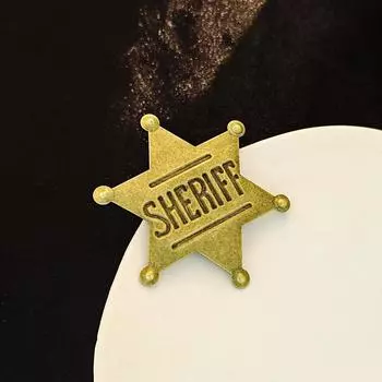 Креативный значок полиции брошь, винтажная медаль личности гексаграмма памятный аксессуар для одежды булавка