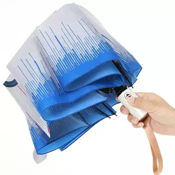 Креативный зонт для отдыха на открытом воздухе с автоматическим цифровым виниловым солнцезащитным козырьком и защитой от ультрафиолета 58cm