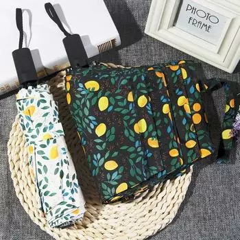 Креативный зонтик Lemon Anti-UV Sunny and Rainy из алюминиевого сплава, складной зонт, зонт от дождя для женщин красный