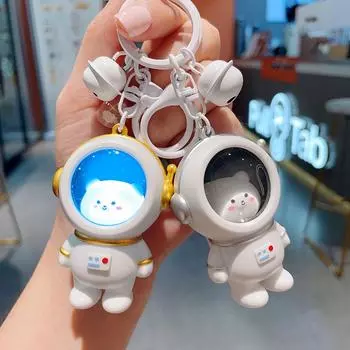 Креативный звездное небо, ночник, брелок с космонавтом, пара, светящийся брелок с медведем, сумка, подвеска, маленький подарок as the picture