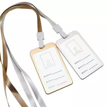 Кредитная идентификация, обложка делового сертификата, бирка безопасности с шнурком, держатель удостоверения личности, рабочий значок синий