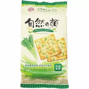 Крекер Fuji Food Service Natural Face со вкусом зеленого лука, оригинальный, 80 г x 24 шт.