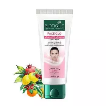 Крем Biotique Face Glo Advance Brightening Fruit Cream | 100% растительные экстракты | Подходит для всех типов кожи | 50 г