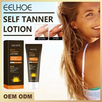 Крем для автозагара Eelhoe, автозагар для быстрого тела, лица, крем для искусственного загара, крем для солярия, основа для макияжа, бронзатор, питательный лосьон для ухода за кожей, 50 г 50g