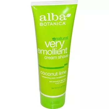 Крем для бритья Alba Botanica Berry Emollient, 227 г, кокос и лайм, 1 шт.