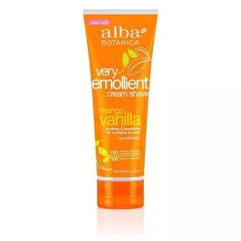 Крем для бритья Alba Botanica Пена для бритья Sensitive 3 шт. Alba Botanical Mango Vanilla Berry Emollient Shave Тюбик 8 унций 4 шт.