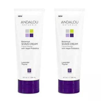 Крем для бритья Andalou Naturals Botanical Lavender Thyme, 2 упаковки, 236 мл
