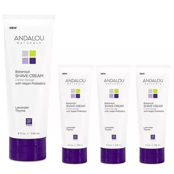 Крем для бритья Andalou Naturals Botanical с лавандой и тимьяном, 4, 236 мл