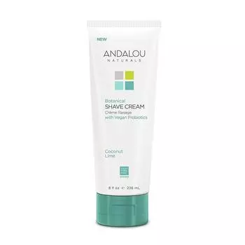Крем для бритья Andalou Naturals Botanical со вкусом кокоса и лайма, 1 упаковка, 236 мл