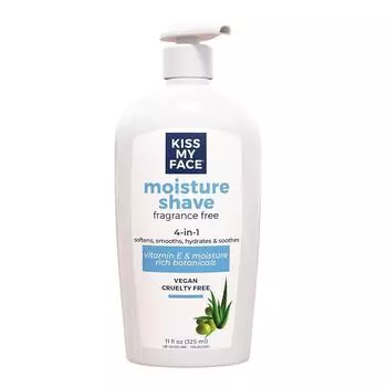 Крем для бритья Kiss My Face Moisture Оливковое и алоэ мыло для бритья без запаха для чувствительной кожи 325 мл, дозатор, 1 шт.
