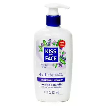 Крем для бритья Kiss My Face 4 в 1 Moisture Shave Cream, 325 мл, лаванда и ши, 1 шт.