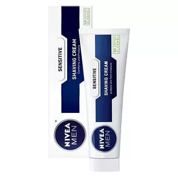 Крем для бритья NIVEA MEN Sensitive, тюбик 99,2 г, 3,5 жидких унции (Пакет из 4), 1 кусок