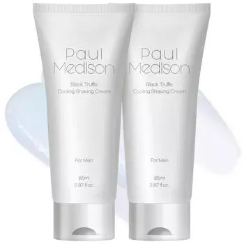 Крем для бритья Paul Madison Black Truffle с мягкой кислотностью, охлаждающий, 85 мл, 2 шт.