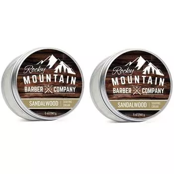 Крем для бритья Rocky Mountain Barber, сандаловое дерево, 2 x 141 г