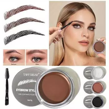 Крем для бровей длительного действия, натуральный водостойкий, трехмерный, дикий, воск для бровей, прозрачный гель 5g