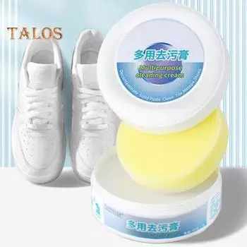 Крем для чистки обуви White Shoe Cleaner, безопасные ингредиенты, чистящая паста, простой в использовании аппликатор-губка, универсальное многофункциональное чистящее средство фиолетовый
