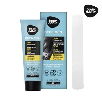 Крем для депиляции чувствительных зон для мужчин Body Nature 50мл, популярная корейская мужская косметика