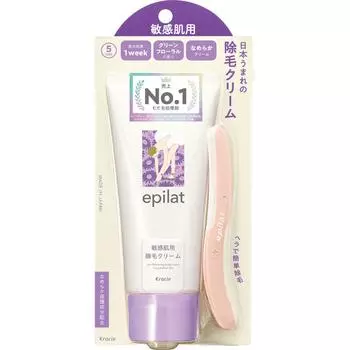 Крем для депиляции Kracie EPILAT для чувствительной кожи 150 г (Квази-лекарство) Средства для удаления и обесцвечивания волос, а также средства для удаления волос. Возьмите соответствующий