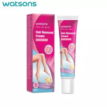 Крем для депиляции Watsons Love My Skin для нормальной кожи, тела и ног, гладкость до 7 дней, смягчающий цветок лотоса и витамин Е, 25 г. 25 g.